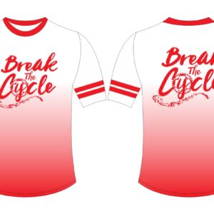 Break The Cycle Shirt w/striped sleeve